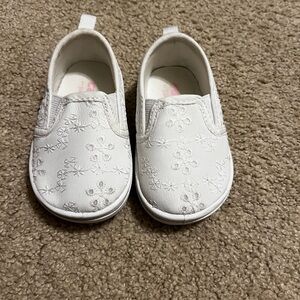 Carters White Slip-On Shoes